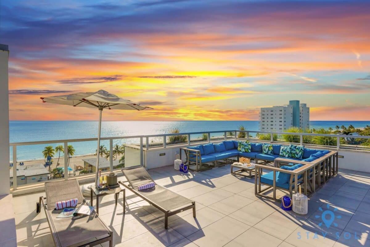 Tropical Oasis - Rooftop Pool- Near Beach - Gym Hollywood Dış mekan fotoğraf