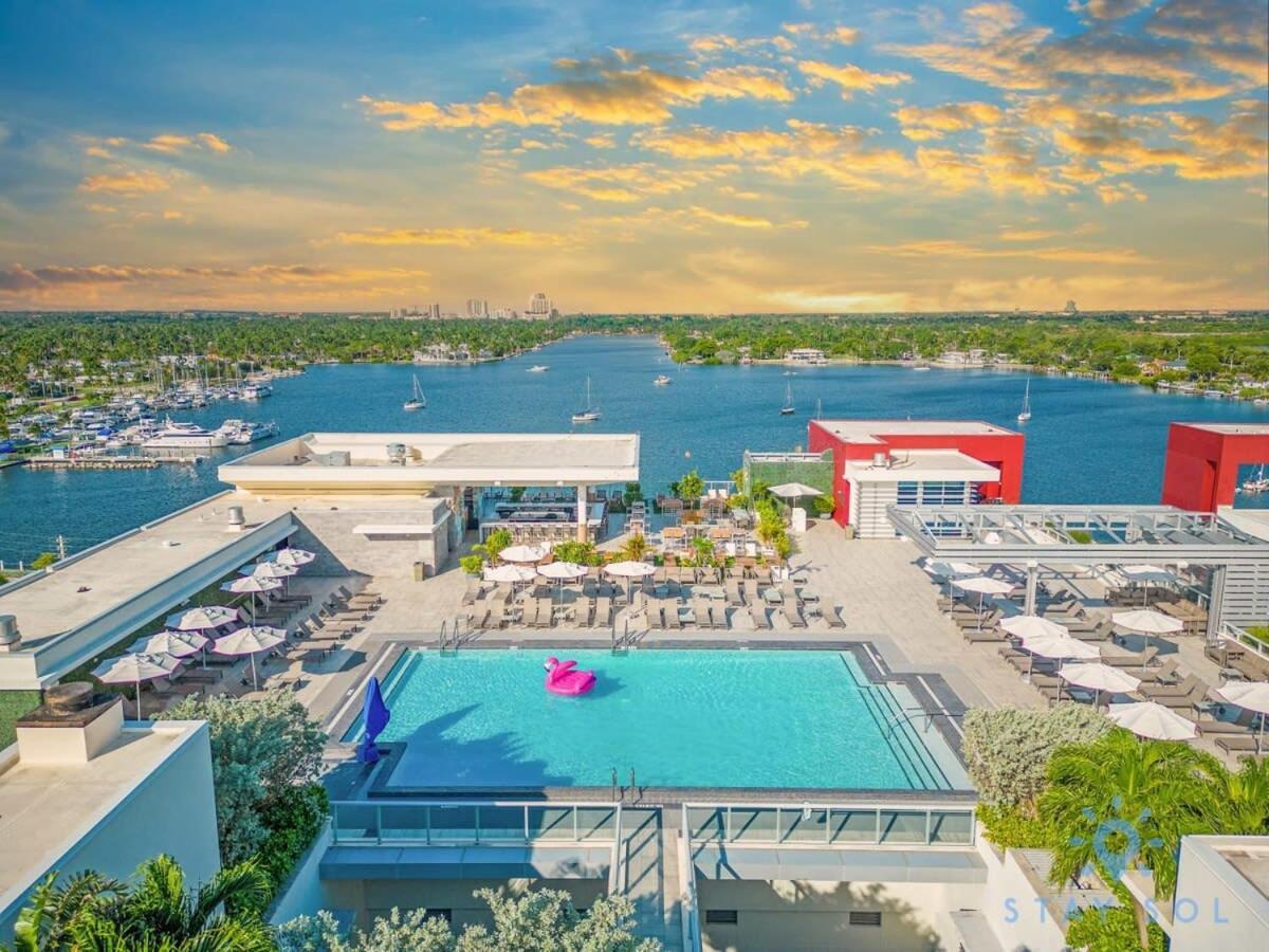 Tropical Oasis - Rooftop Pool- Near Beach - Gym Hollywood Dış mekan fotoğraf