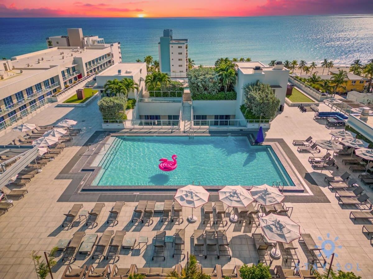 Tropical Oasis - Rooftop Pool- Near Beach - Gym Hollywood Dış mekan fotoğraf